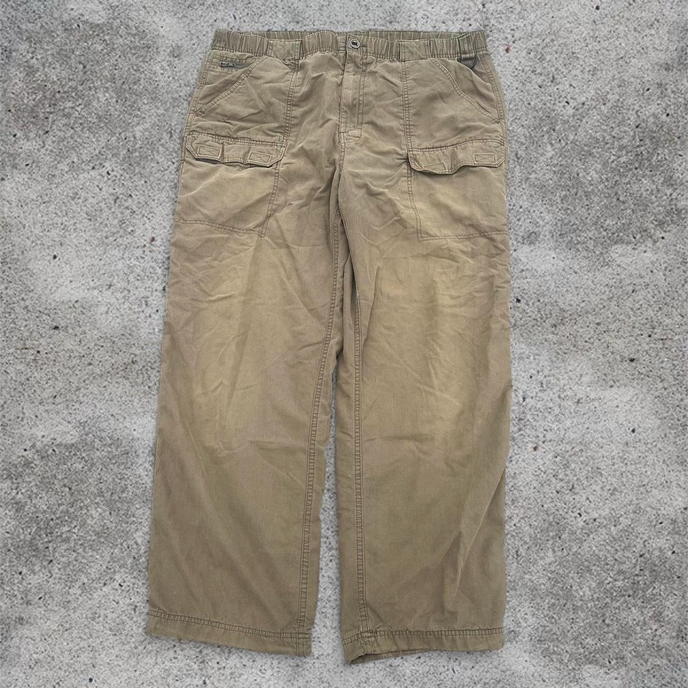 Vintage Outer Rim Khaki Green 8-Pocket Hiking Cargo Pants Baggy Mens‎ Large Y2K